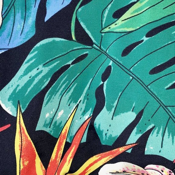 EUC Tropical Floral 2-Piece Bikini | Women's Size M | Black & Green Swimwear - Picture 3 of 3